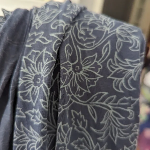 Blue Floral Maternity Breastfeeding Nursing Nightgown - Picture 3 of 7